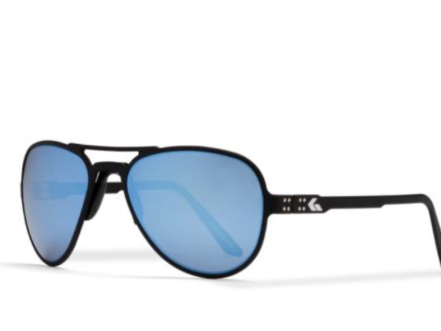 Gatorz Skyhook Black Smoke Polarized Blue Mirror Silver Logo - GZ-09-022