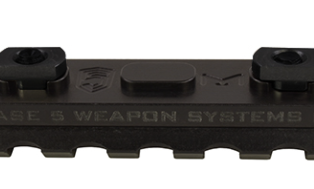 Phase 5 M-LOK 5-Slot Picatinny Rail Section - Black - MLOKPIC5-BLK