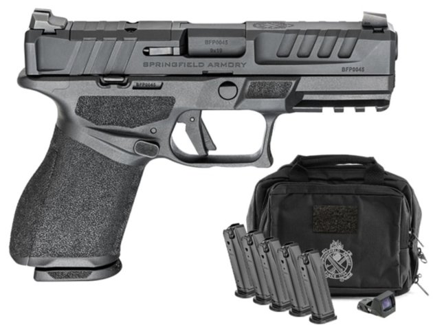 Springfield Echelon 4.0C Gear Up 9mm Pistol - 3x 15Rd + 2x 18rd Mags, CT Optic - Black - EC9409B-U-CT