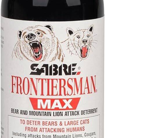 Sabre FBADX03 Frontiersman Bear & Mountain Lion Spray Capsaicinoids Range 40ft 7.90 oz - 174787