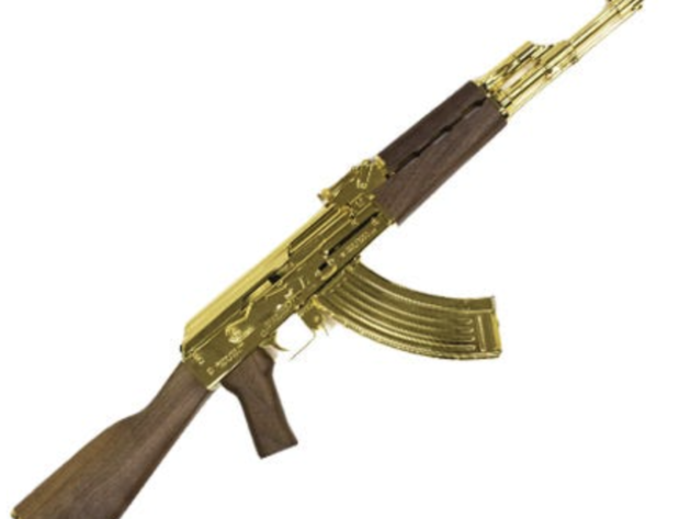 Zastava ZPAPM70 7.62x39, 16.25" Barrel, 24K Gold Plated Barrel/Rec/Mag, 30rd - ZR7762WMGL