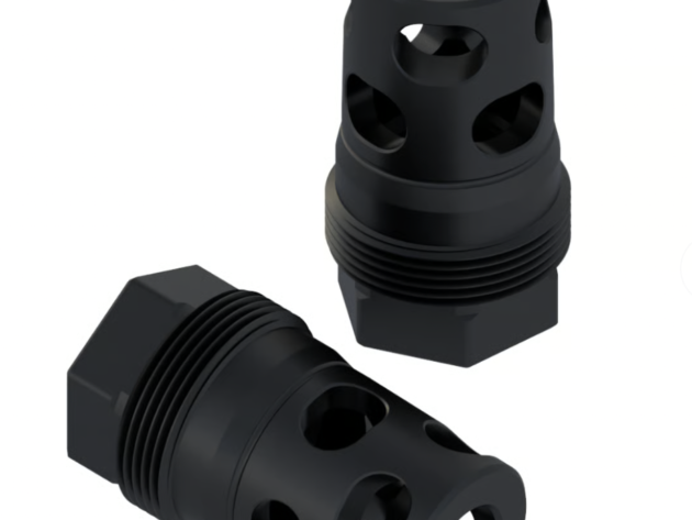 Comstock Armory Compact 9mm Muzzle Brake - 1/2x36 - MBC-1236-9