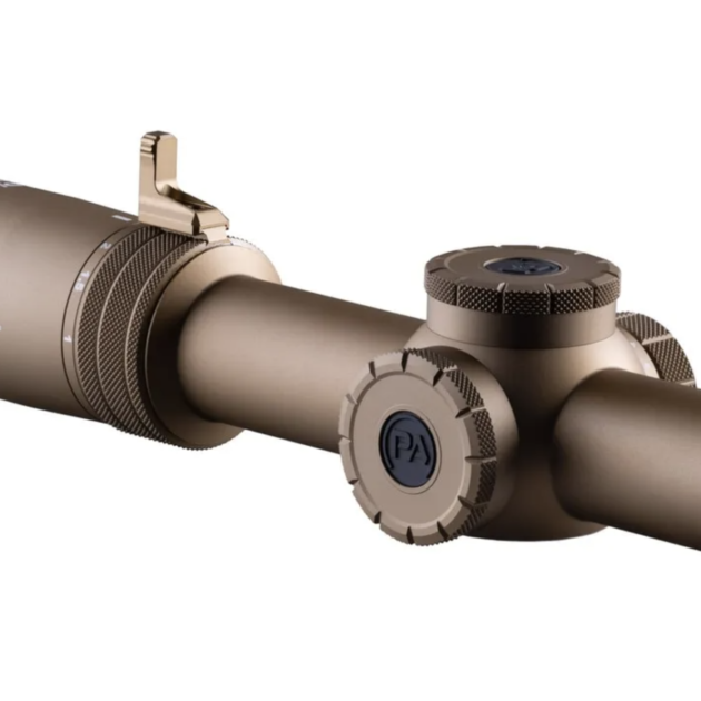 Primary Arms Compact PLx-1-8x24mm FFP RDB Rifle Scope - Illuminated ACSS Griffin MIL M8 Reticle FDE - Gen II - PA-PLXC-1-8X24F-RDB-GRIF-MIL-FDE-G2
