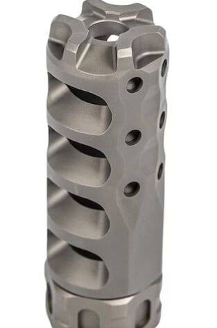 Precision Armament Hypertap Slim Muzzle Brake 9mm/.350Cal - 1/2x28 - Stainless - A04685