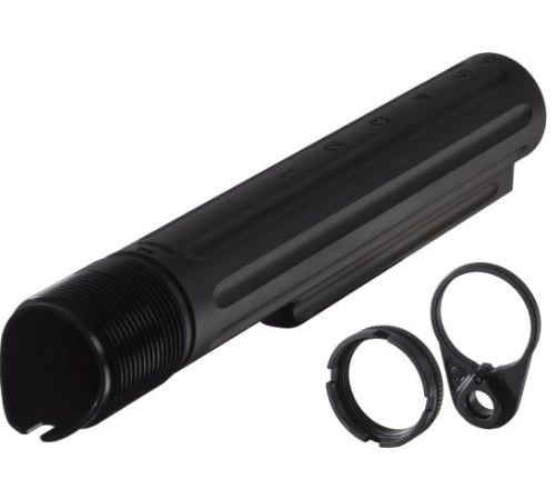 PWS Enhanced Buffer Tube with Ratchet Lock Castle Nut & Endplate 6 position Carbine length - EBT-RLCN-KIT