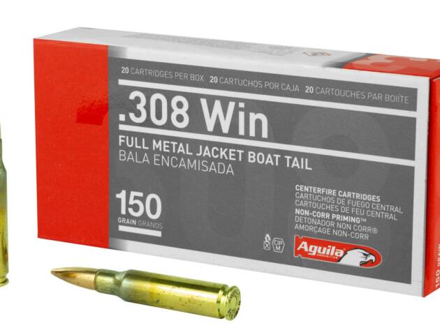 AGUILA 308 WIN 150GR FMJBT Rifle Ammo - 20 Rounds - 1E308110