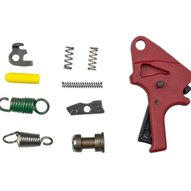 Apex Tactical Specialties Flat-Faced Forward Set Sear & Trigger Kit Polymer Trigger - Red - 100-P154-R