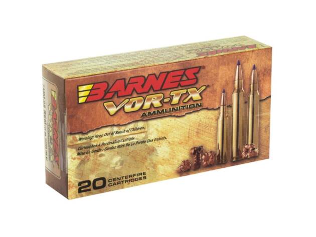 Barnes VOR-TX 7MM-08 120 Grain Tipped Triple Shock X Boat Tail Lead Free California Certified Nonlead Ammunition Rifle Ammo - 20 Rounds - 21561
