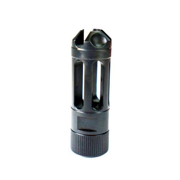 Faxon 9mm/350 Legend MuzzLok Ported Flash Hider, Steel, QPQ Nitride - FFMD9MMPFHSQPQ