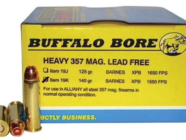 Buffalo Bore Ammunition 19K20 Buffalo-Barnes Strictly Business 357Mag 140gr Barnes VOR-TX XPB Lead Free 20 Per Box - 82098