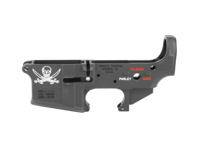 Spike's Tactical Calico Jack Stripped AR-15 Lower Receiver - Color Filled - STLS016-CE