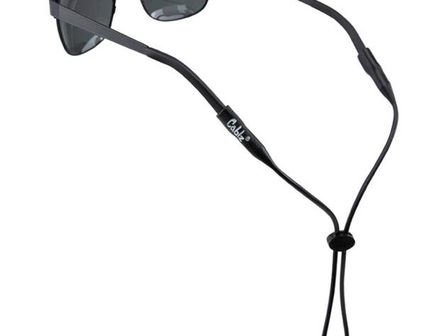 Cablz Silicone Adjustable Eyewear Cord, Black, 16" - SiliconeBlk