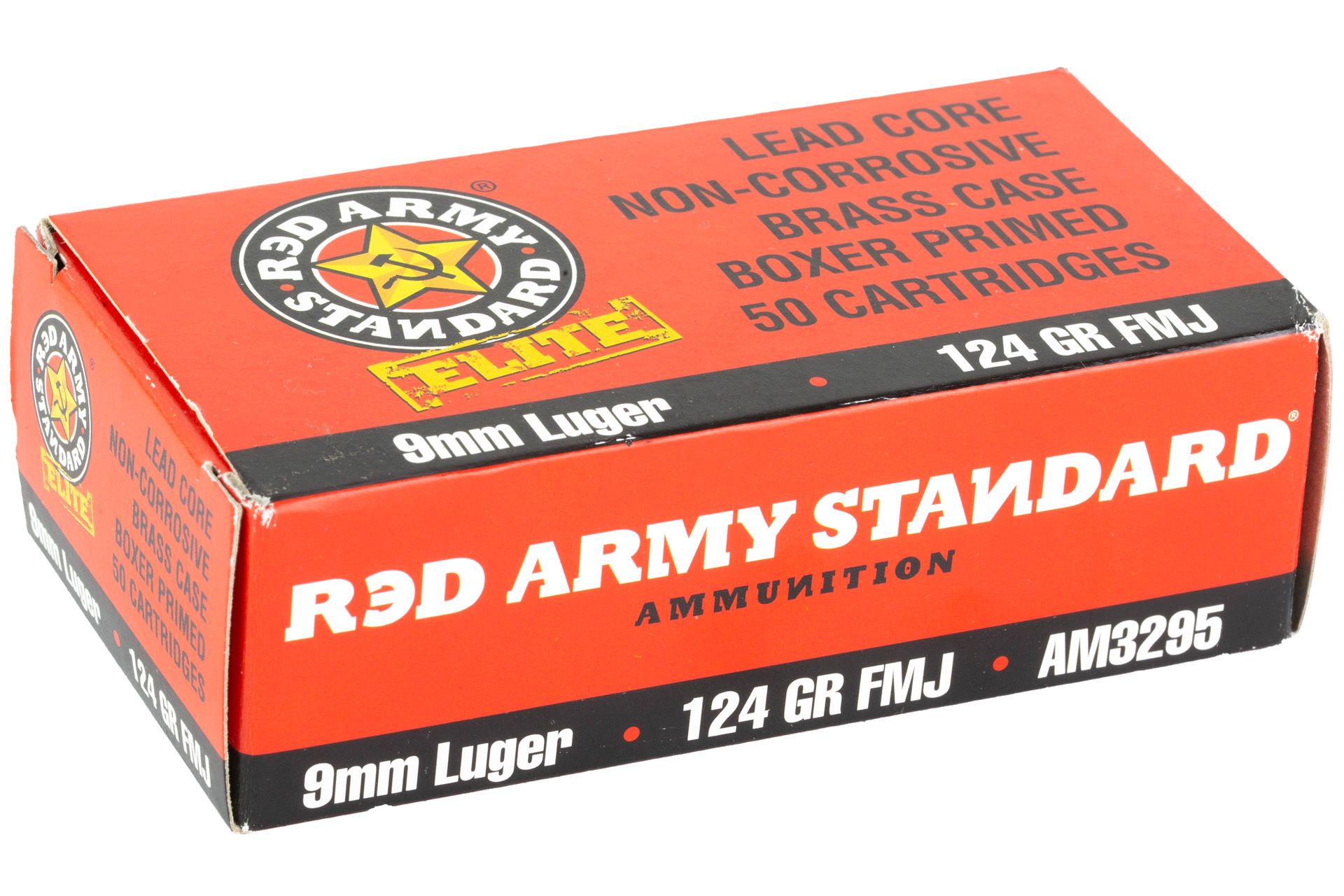 Century Arms Red Army Standard Elite 9MM 124Gr Full Metal Jacket Handgun Ammo - 50 Rounds - CARASAM3295 - Image 3