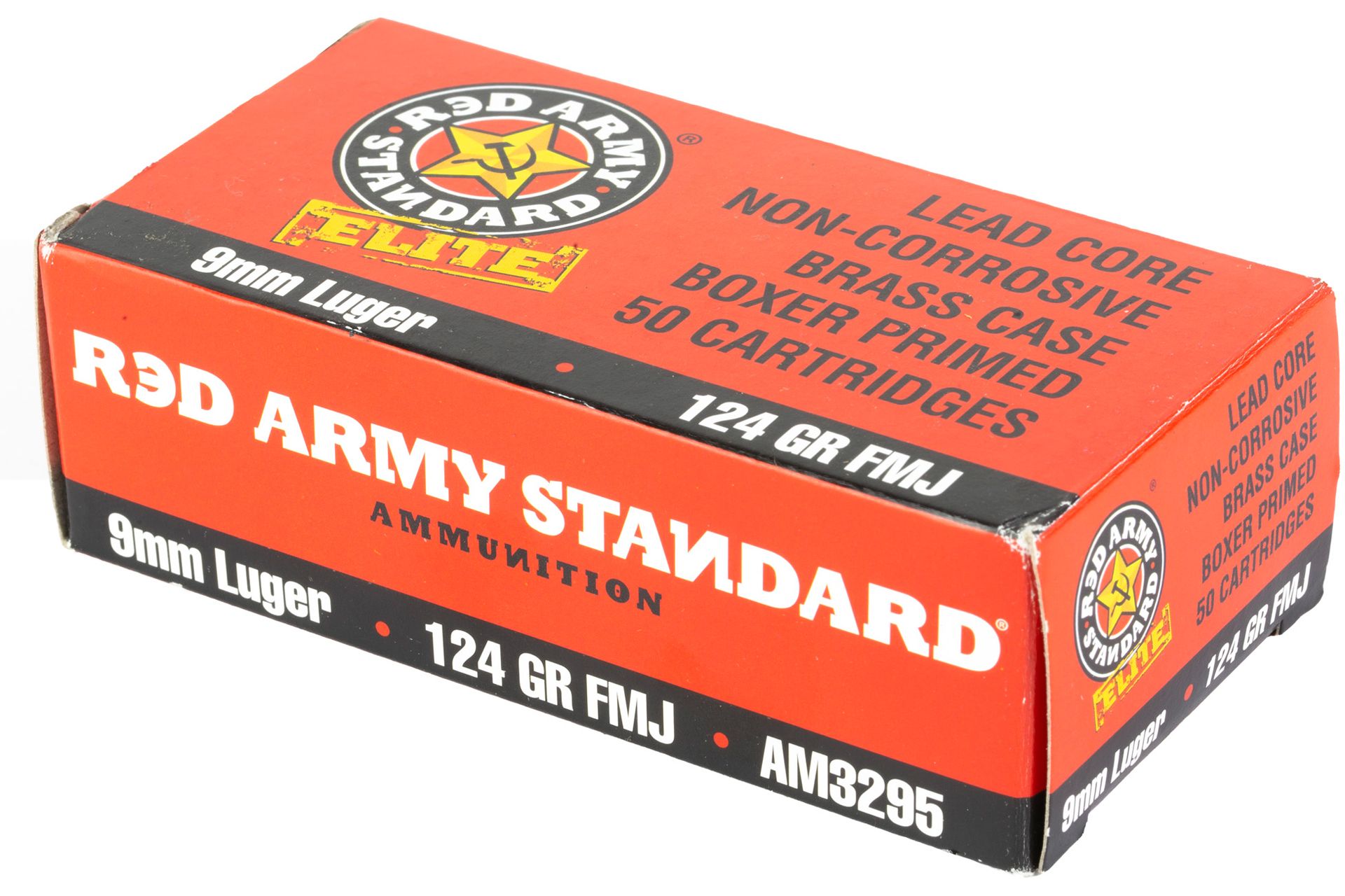 Century Arms Red Army Standard Elite 9MM 124Gr Full Metal Jacket Handgun Ammo - 50 Rounds - CARASAM3295 - Image 5