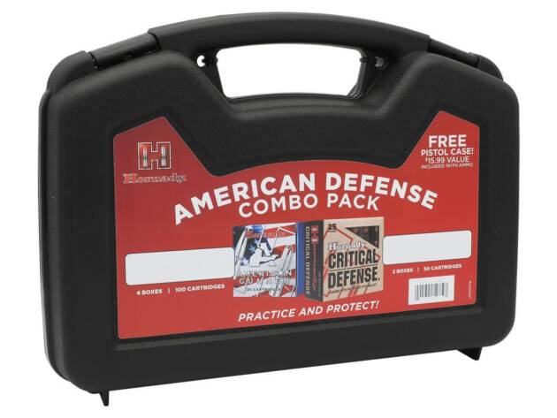 Hornady American Defense 9mm 115gr XTP Ammo & Pistol Case Combo Pack - 90253