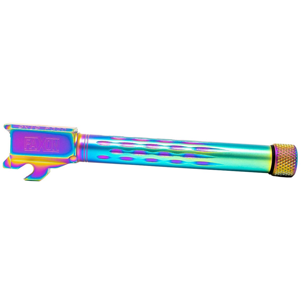 Faxon Match Series Barrel for SIG P320 Full Size w/ Patented Flame Fluting 416-R Stainless QPQ Nitride Threaded 1:10 Twist - 320B910NFLOQ-T-NCR - Image 8