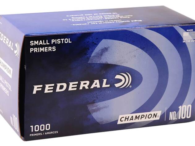 Federal 100 Champion Small Pistol Multi-Caliber Handgun 100 Per Box - 65528