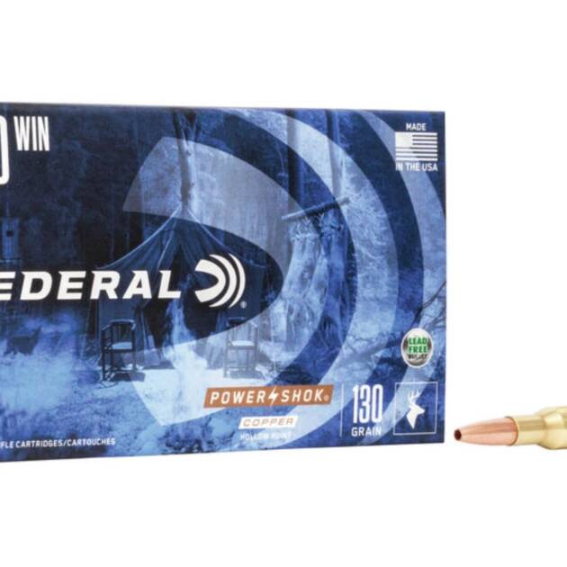 Federal 270130LFA Power-Shok 270 Win 130 gr Copper Hollow Point Rifle Ammo - 20 Rounds - 270130LFA