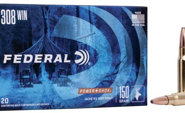 Federal 308A Power-Shok 308 Win 150 gr Jacketed Soft Point (JSP) Rifle Ammo - 20 Rounds - FE308A