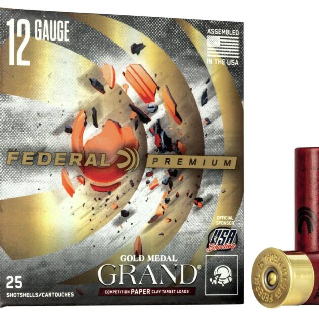 Federal GMT1188 Premium Gold Medal Grand Paper 12 Gauge 2.75" 1 1/8 oz 8 Shot Shotgun Ammo - 25 Rounds - 101781