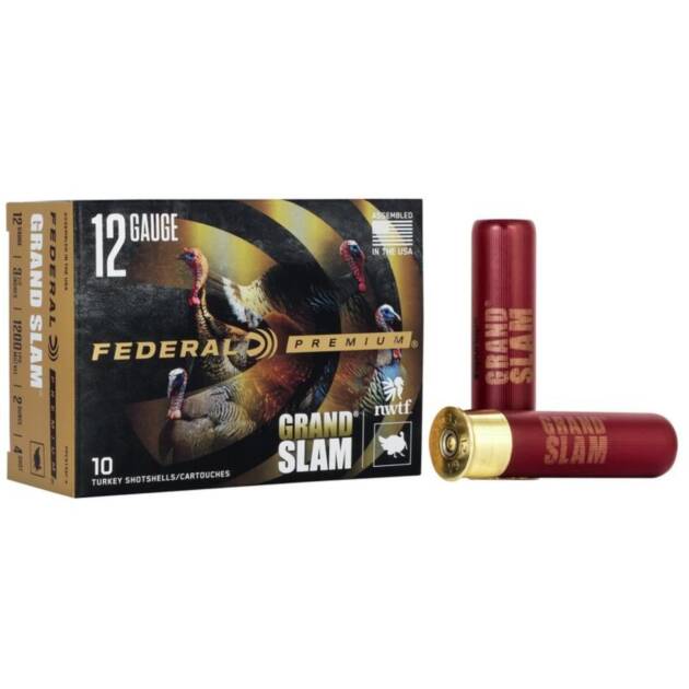 Federal Grand Slam Premium Turkey 12 Gauge 3.50 2 oz 4 Shot Shotgun Ammo - 10 Rounds - PFCX139F 4