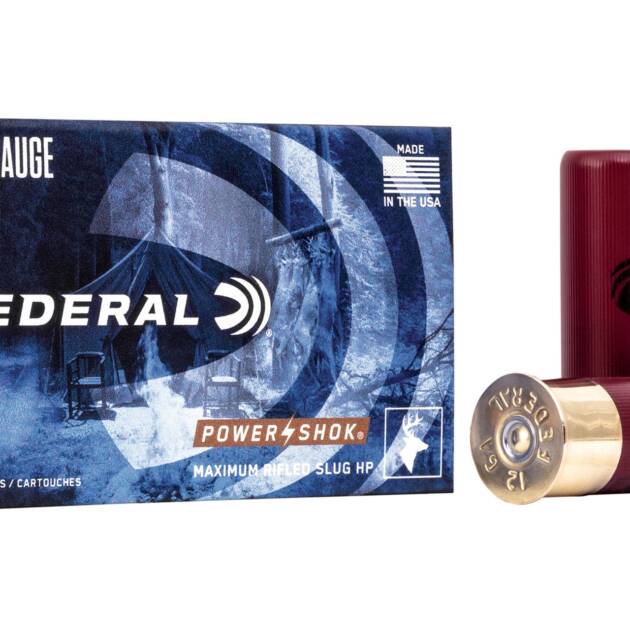 Federal PowerShok 12 Gauge 2.75 1oz. Rifled Hollow Point Slug Shotgun Ammo - 5 Rounds - FEF127RS
