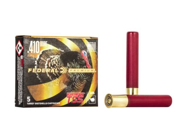 Federal Ammunition Premium Heavyweight TSS Turkey Ammunition 410 Bore 3" 13/16 oz #9 Shotgun Ammo - 5 Rounds - FEPTSS419F9