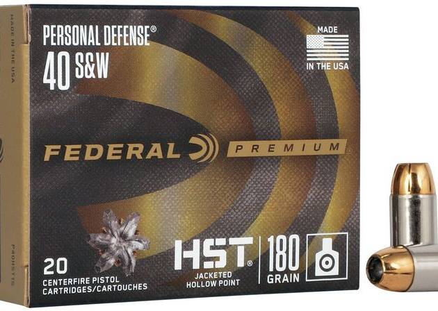 Federal Ammunition Premium HST .40 S&W 180 Grain JHP 029465094454 Handgun Ammo - 20 Rounds - P40HST1S