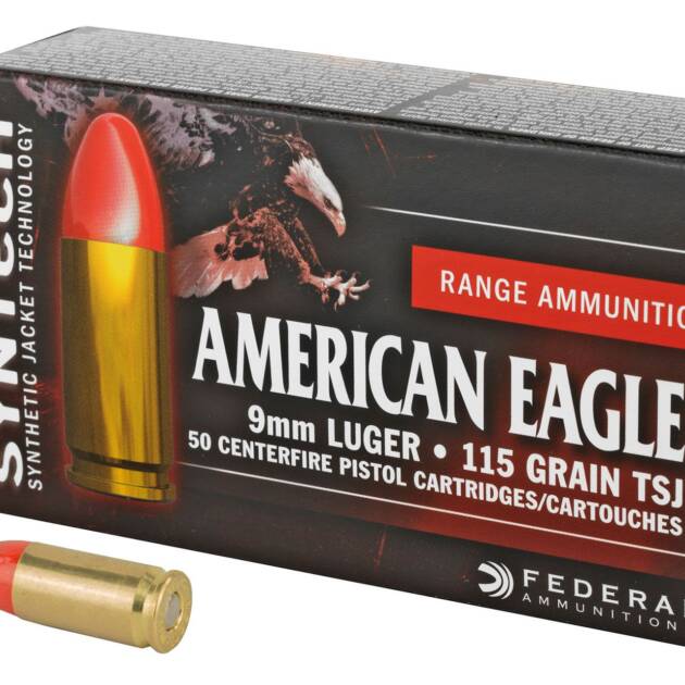 Federal Syntech Action Pistol 9MM 115 Grain Total Synthetic Jacket Handgun Ammo - 50 Rounds - FEAE9SJ1