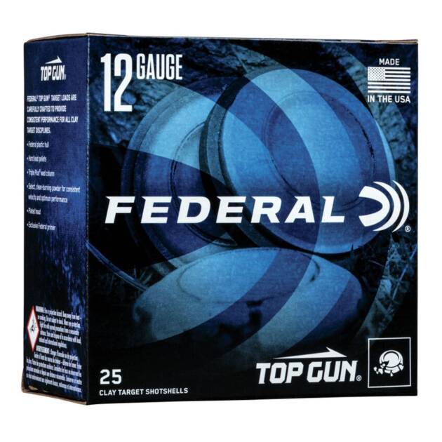 Federal Target & Field 12 Gauge 2.75 7 1/2 Shot 1 1/8 Ounce Shotgun Shells Shotgun Ammo - 25 Rounds - 9164