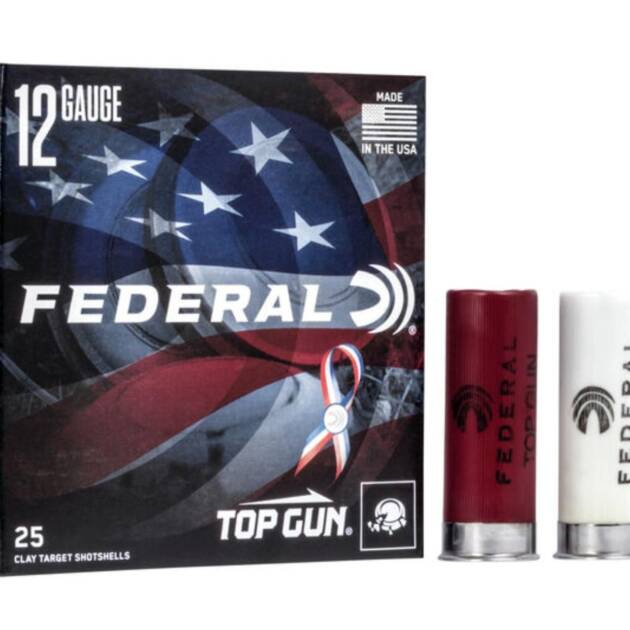 Federal TGL12US8 Top Gun Special Edition Red White & Blue 12 Gauge 2.75 1 1/8 oz 8 Shot Shotgun Ammo - 25 Rounds - TGL12US 8