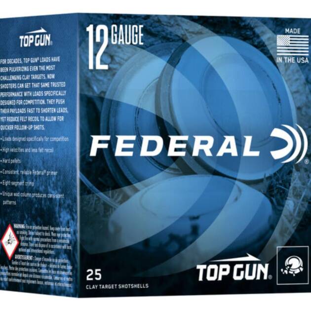 Federal TGSF1288 Top Gun Sporting 12 Gauge 2.75 1 oz 8 Shot Shotgun Ammo - 25 Rounds - TGSF128 8