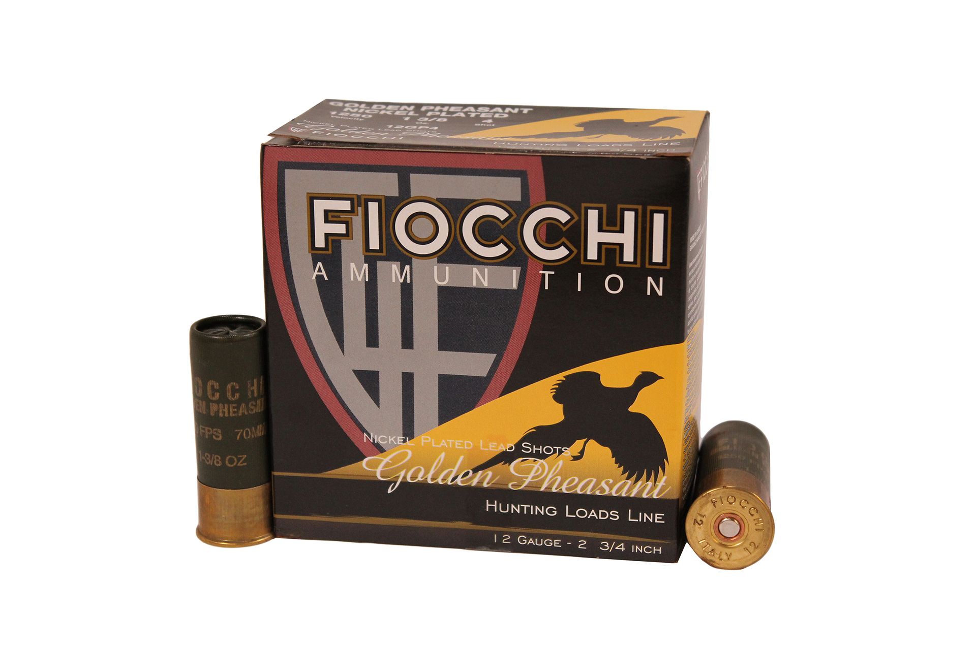 Fiocchi 12GP4 Golden Pheasant 12 Gauge 2.75" 1 3/8 oz 4 Shot Shotgun Ammo - 25 Rounds - 116559
