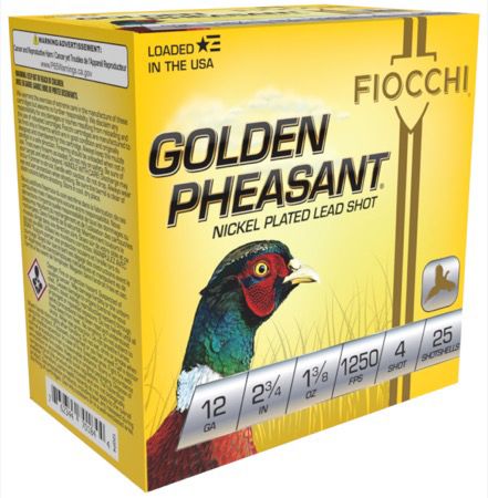 Fiocchi 12GP4 Golden Pheasant 12 Gauge 2.75" 1 3/8 oz 4 Shot Shotgun Ammo - 25 Rounds - 116559 - Image 3