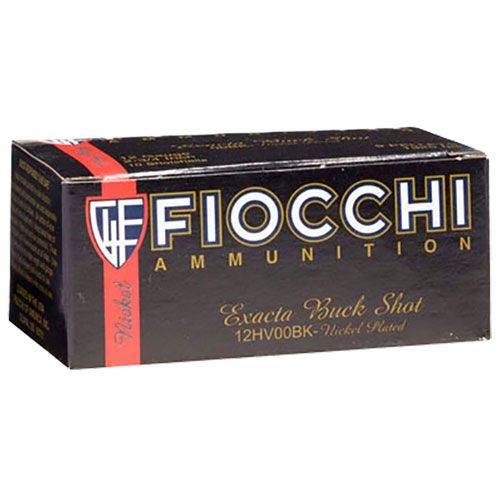 Fiocchi 12HV00BK Nickel-Plated Buckshot 12 ga 2 3/4 MAX 9 plts #00 Shotgun Ammo - 10 Rounds - 12HV00BK - Image 2