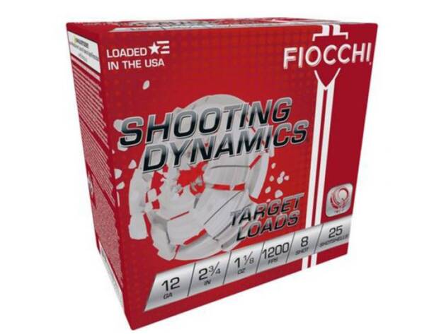 Fiocchi 12SD18H8 12G 2 3/4" 1 1/8 oz Lead Chill 8 Shot Shot Gun Shells 250rd case - 12SD18H8