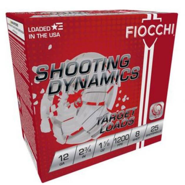 Fiocchi 12SD18H8 12G 2 3/4" 1 1/8 oz Lead Chill 8 Shot Shot Gun Shells 250rd case - 12SD18H8