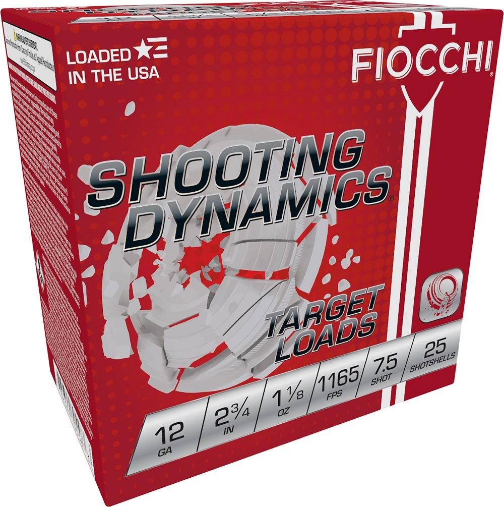 Fiocchi 12SD18L75 Shooting Dynamics Target 12 Gauge 2.75" 1 1/8 oz 1165 fps 7.5 Shot Shotgun Ammo - 25 Rounds - 116812
