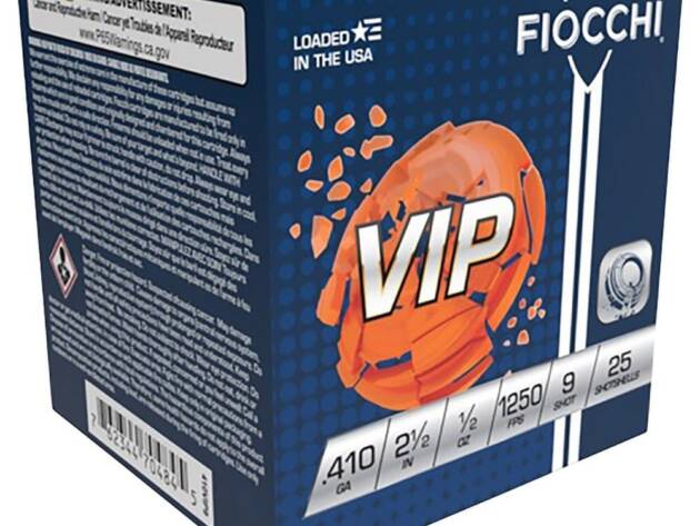 Fiocchi 410VIP9 Exacta Target VIP 410 Gauge 2.50" 1/2 oz 1250 fps 9 Shot Shotgun Ammo - 25 Rounds - 116641