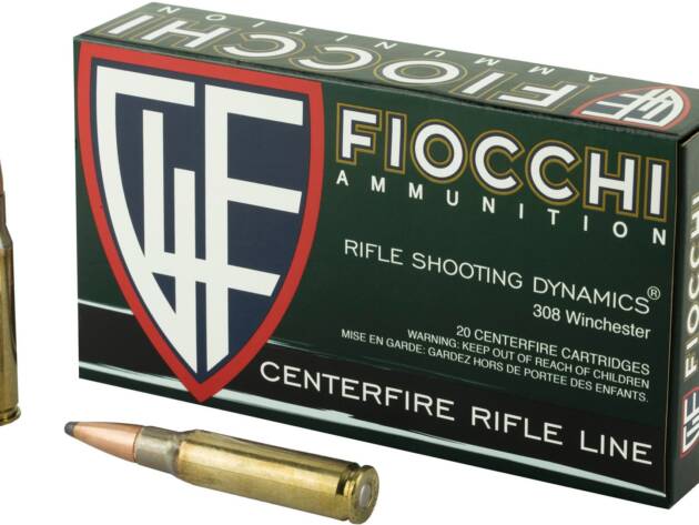 Fiocchi Ammunition Rifle 308WIN 165 Grain InterLock Boat Tail Soft Point Rifle Ammo - 20 Rounds - F308D