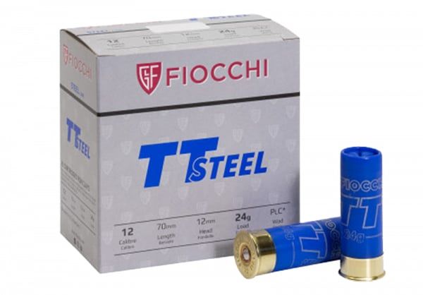 FIOCCHI EUROPEAN IMPORTED TT STEEL SHOT 12 GAUGE 7 SHOT 24gr 70mm /2.75 Shotgun Ammo - 20 Rounds - 86208700