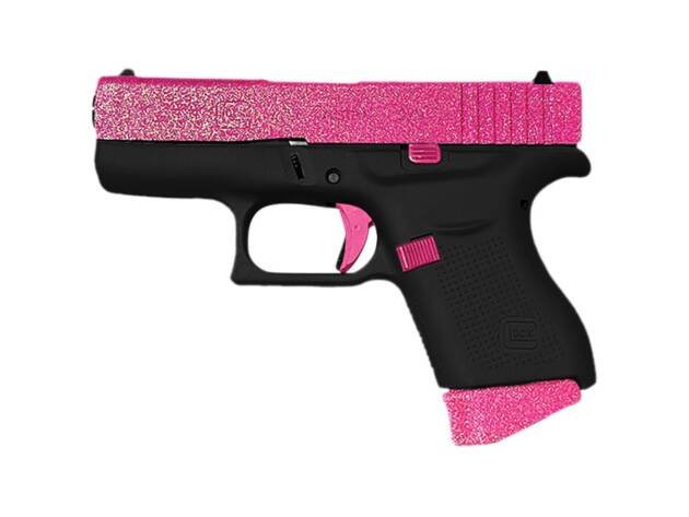 Glock G43X MOS 9mm 10+1 3.41"Pixie Mock Up Cerakote MOS Cut/Serrated Steel Slide, Black Cerakote Polymer Frame w/Picatinny Rail - 168311