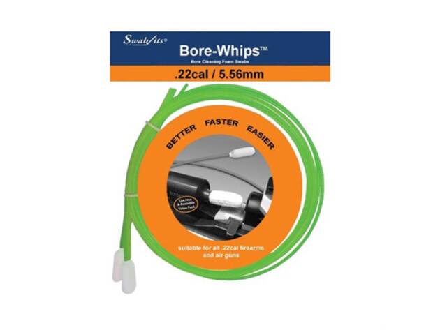 Gun Cleaning Bore-whips: 3-Piece Package .22CAL. - SWB420022