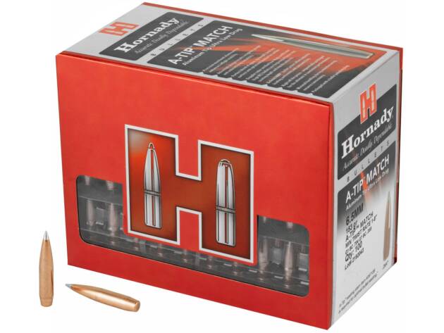 Hornady A-Tip Match .264 Diameter 6.5MM 153 Grain Ballistic Tip, 100 Count - HRB2638