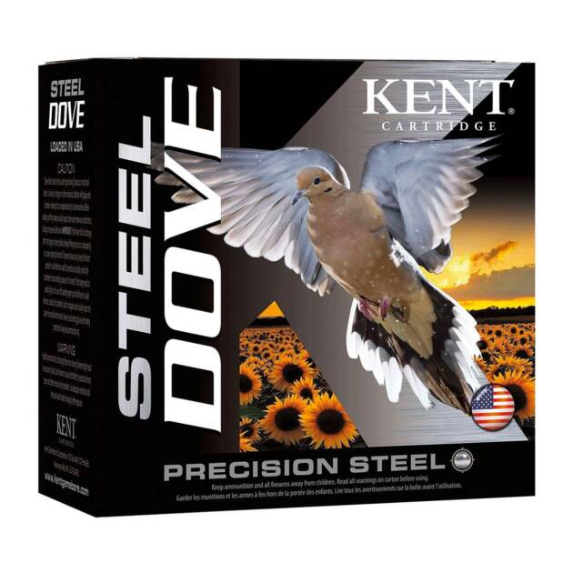 Kent Cartridge Steel Dove 12 Gauge Ammunition 2-3/4" Shell #6 Steel Shot 1oz Shotgun Ammo - 25 Rounds - K12SD286