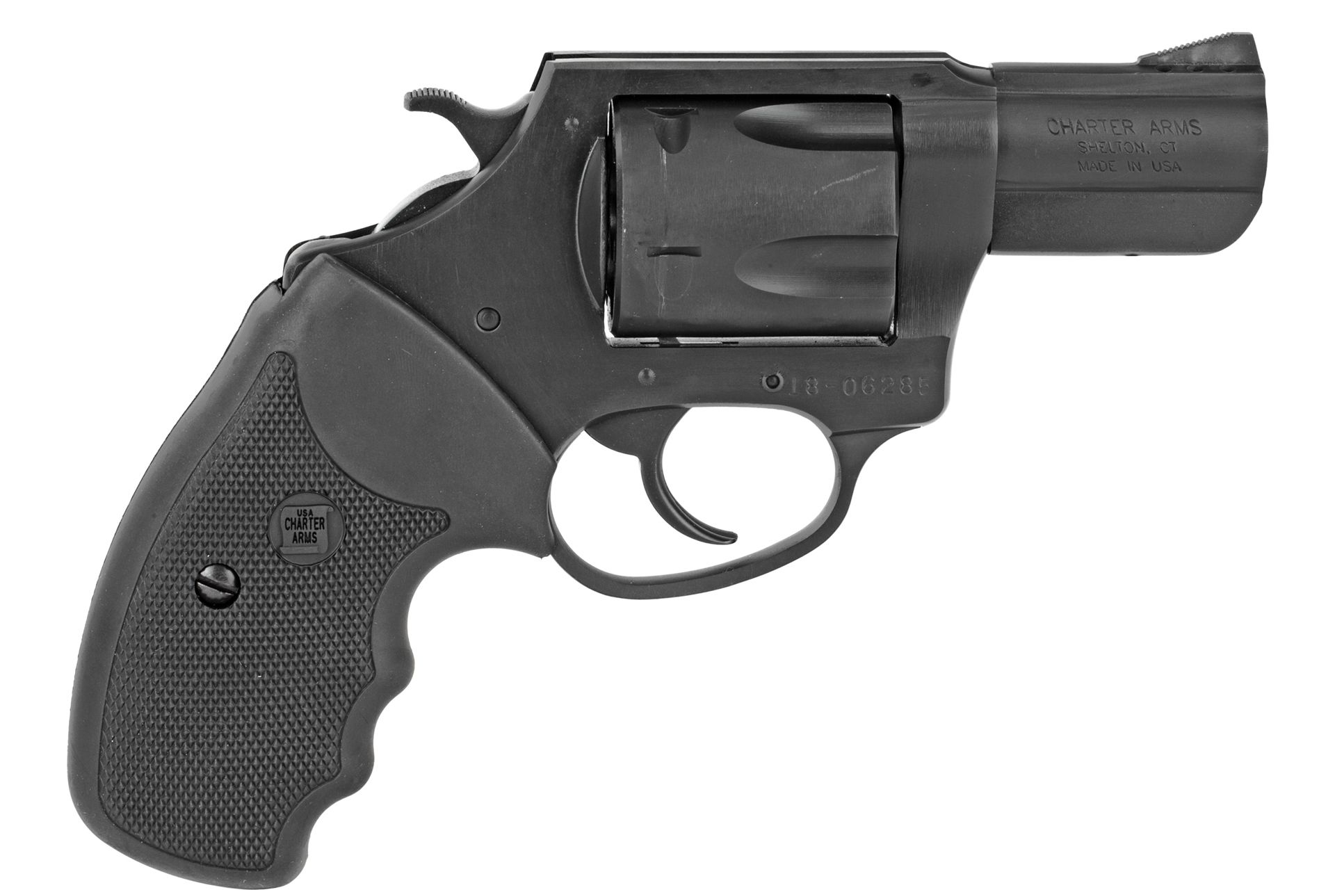 Charter Arms, Mag Pug, Revolver, 357 Magnum, 2.2" Ported Barrel, Steel, Blued Finish, Black, Rubber Grips, Fixed Sights, 5 Rds - CH13520 - Image 3
