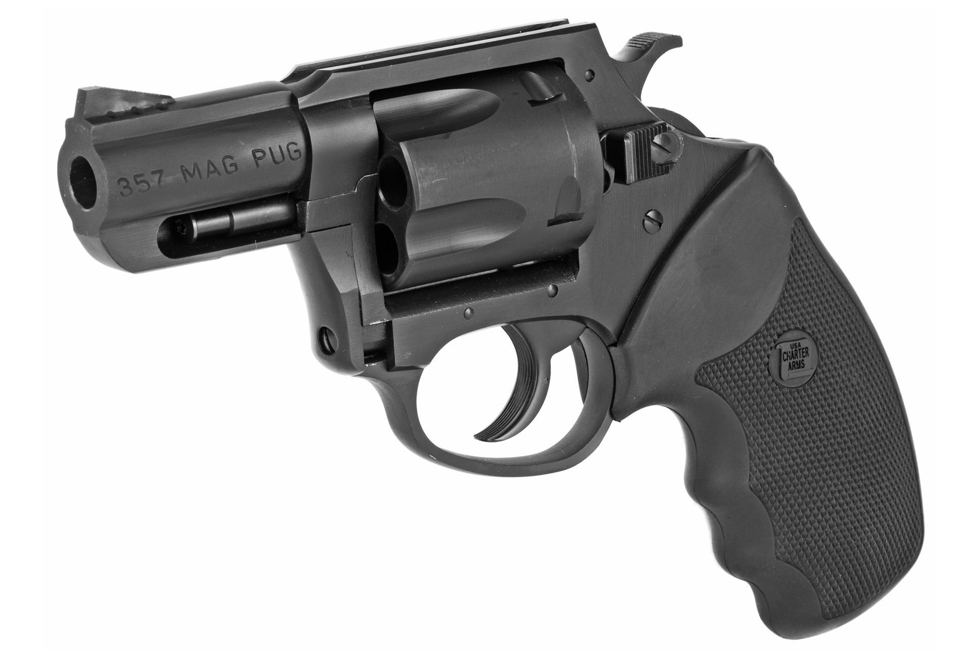 Charter Arms, Mag Pug, Revolver, 357 Magnum, 2.2" Ported Barrel, Steel, Blued Finish, Black, Rubber Grips, Fixed Sights, 5 Rds - CH13520 - Image 2