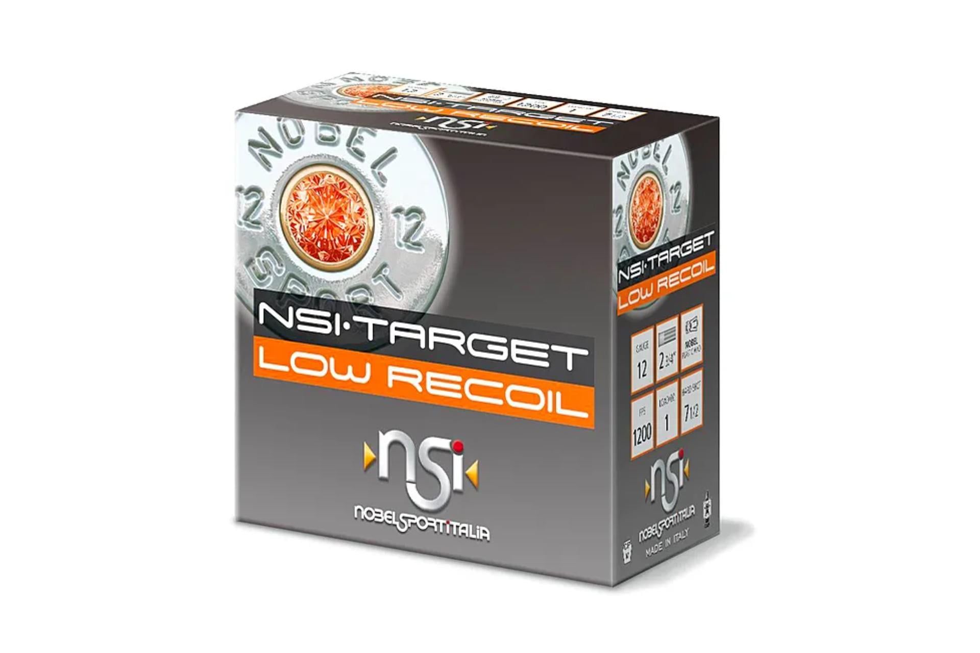NobelSport Target Low Recoil 12 Gauge 2-3/4" #8 Lead 1 Ounce Shotgun Ammo - 25 Rounds - 27617
