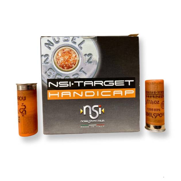 NSI 12 Gauge Handicap 2 3/4" 1 1/8oz. #8 Shot Shotgun Ammo - 25 Rounds - 144397