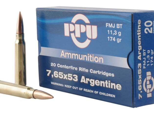 PPU PP7AF Metric Rifle 7.65x53mm Argentine 174 gr Full Metal Jacket Boat Tail Rifle Ammo - 20 Rounds - PP7AF